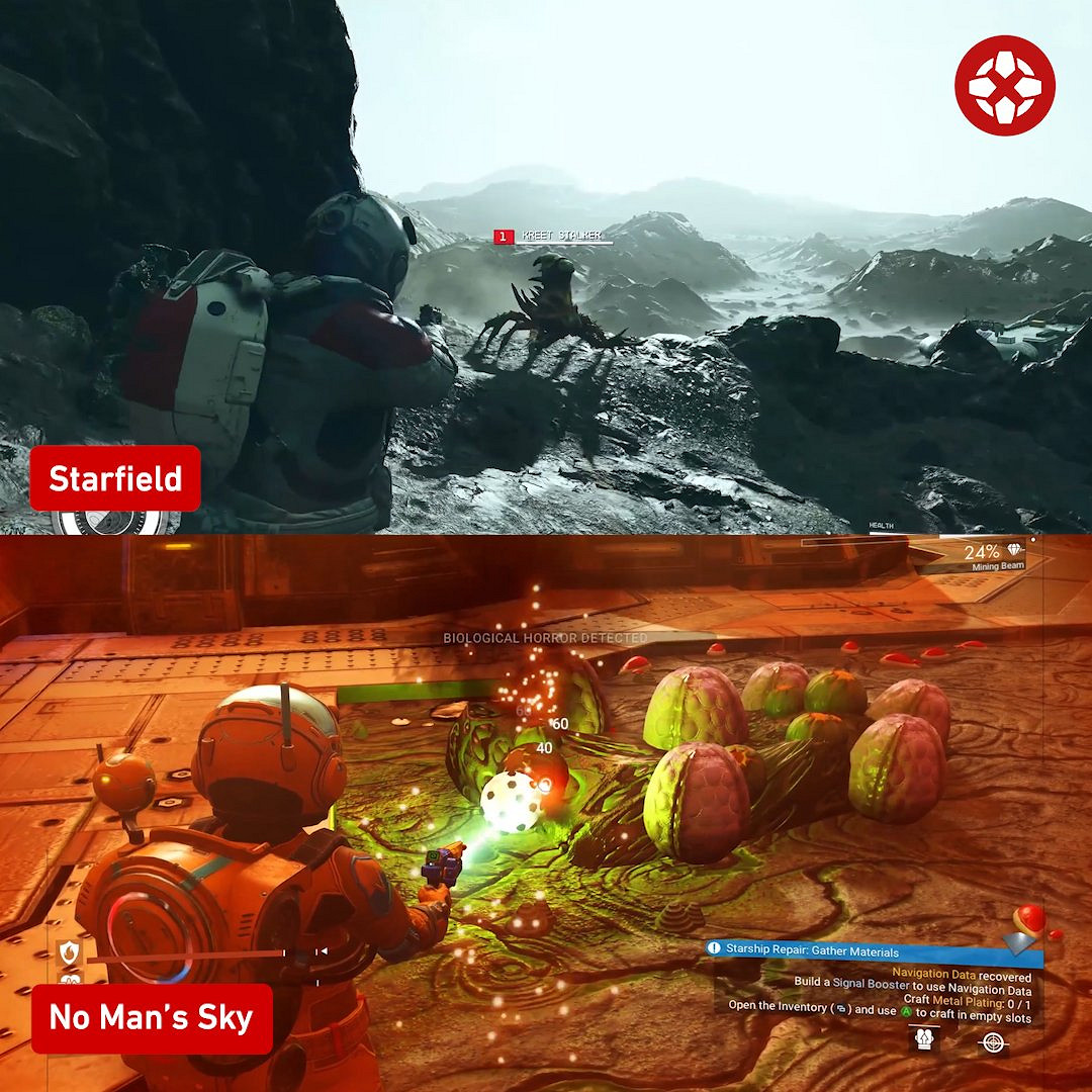 《星空之地》與《無人深空》對比影片 差別如何？