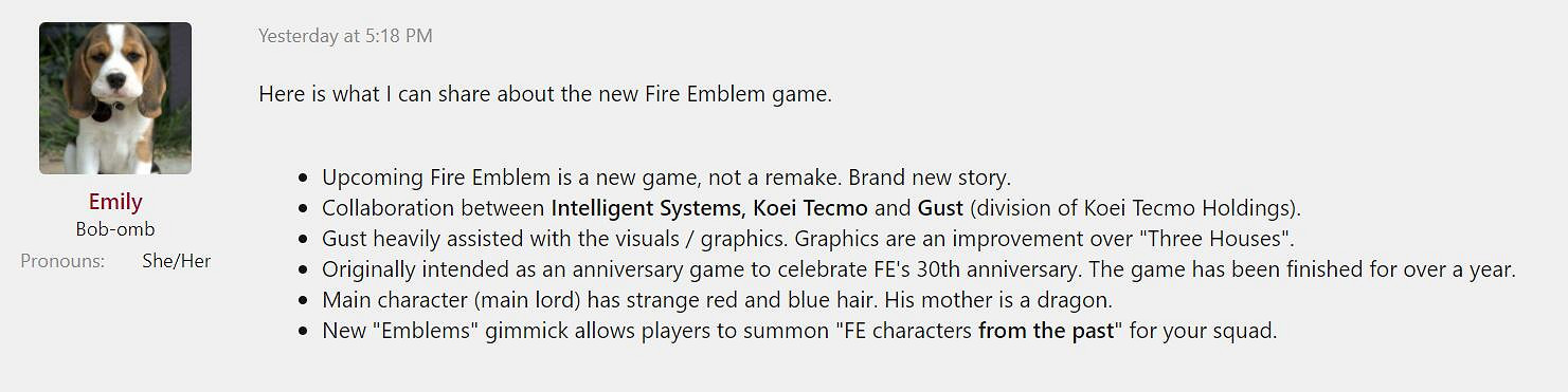 《火焰紋章》系列新作截圖泄露？主角紅藍色頭髮醒目