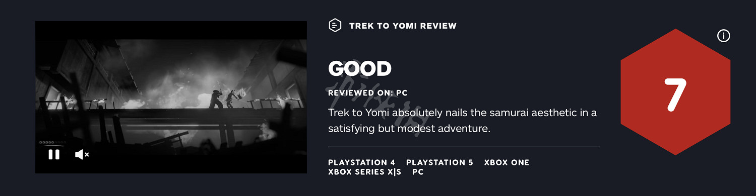 《黃泉之路》IGN評分高嗎？媒體評分與評價一覽