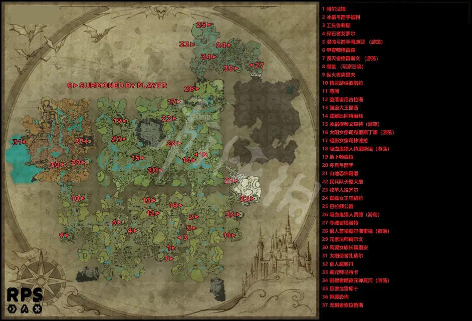 《吸血鬼崛起》Boss位置在哪?v rising全Boss分布圖介紹 《吸血鬼崛起》Boss位置在哪?v rising全Boss分布圖介紹