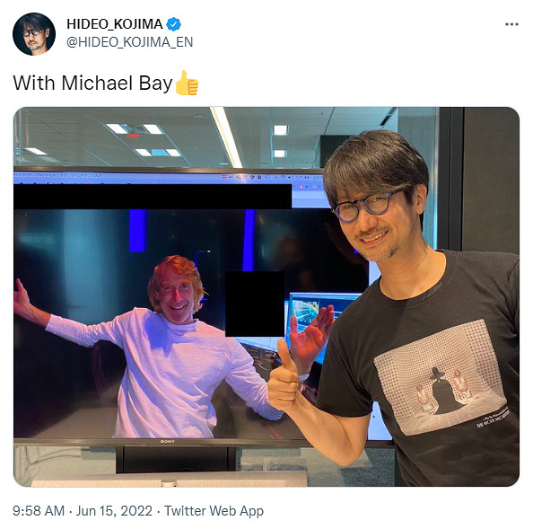 電視?小島秀夫曬與邁克爾·貝合影:藝術就是爆炸! 電視?小島秀夫曬與邁克爾·貝合影:藝術就是爆炸!