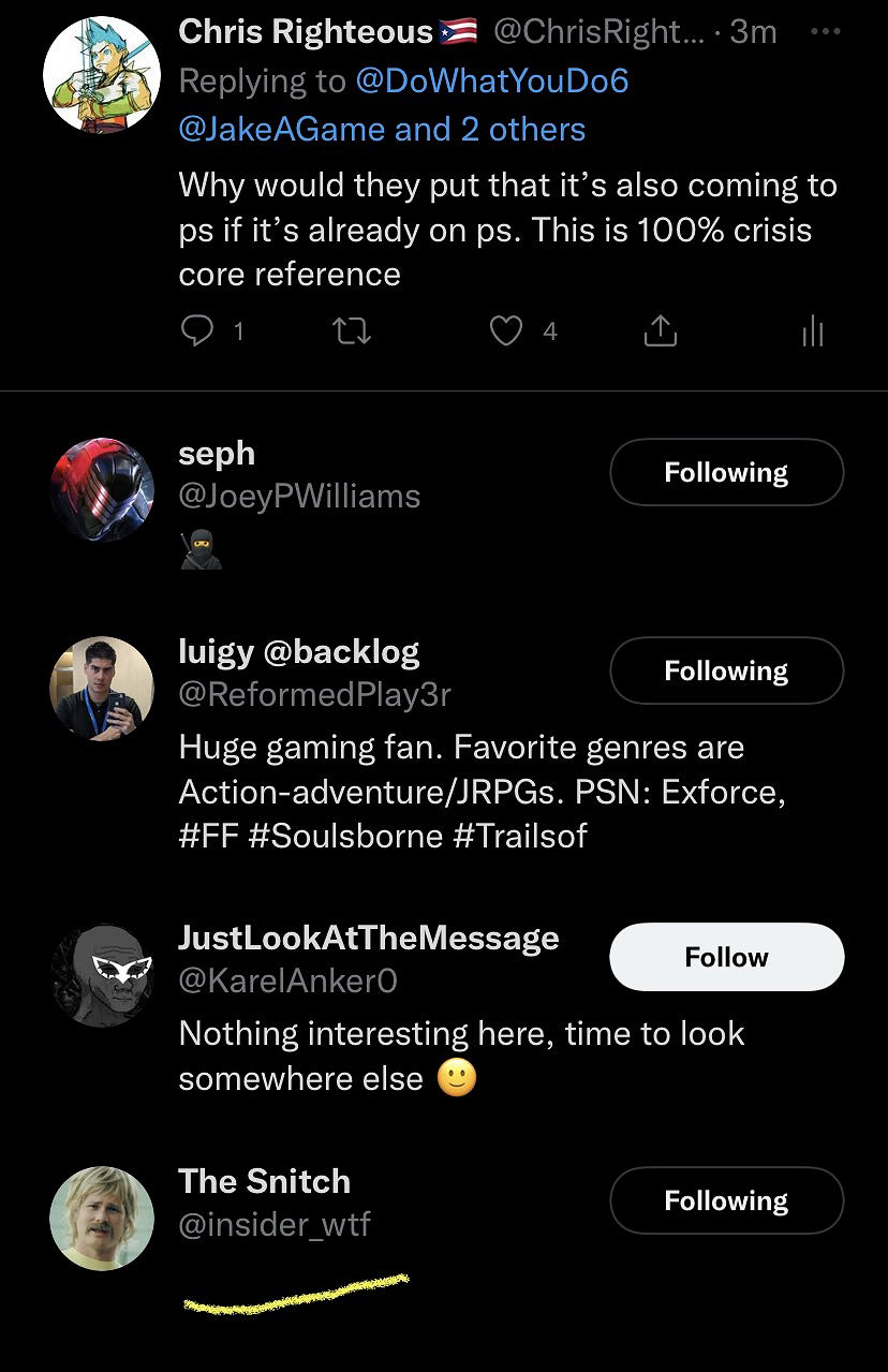 FF7重磅消息要來了？SE IR經理:千萬別錯過明天直播！