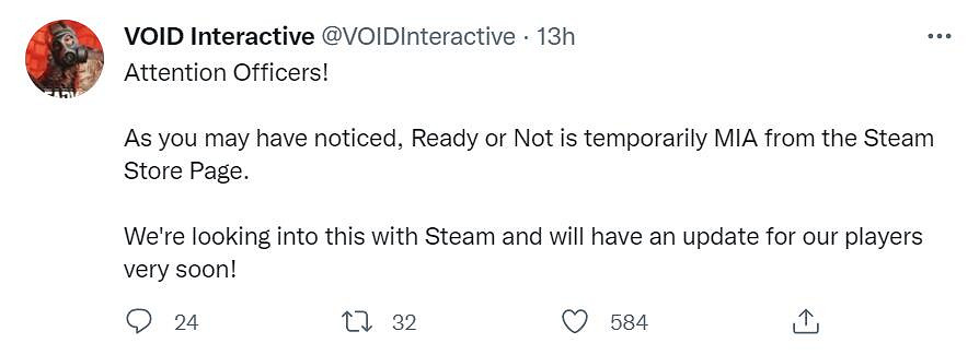 好評FPS《嚴陣以待》突然下架Steam 官方:後端問題 好評FPS《嚴陣以待》突然下架Steam 官方:後端問題