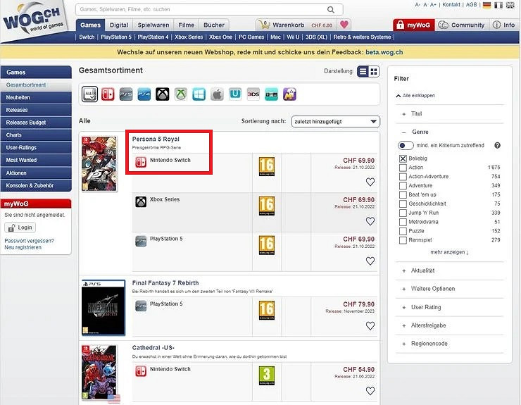 傳聞：《女神異聞錄5：皇家版》還將登錄Switch！