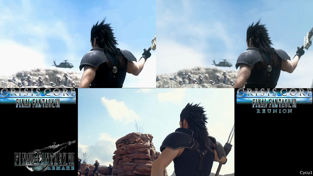 《FF7：核心危機》vs《FF7：重製版》：畫面對比！