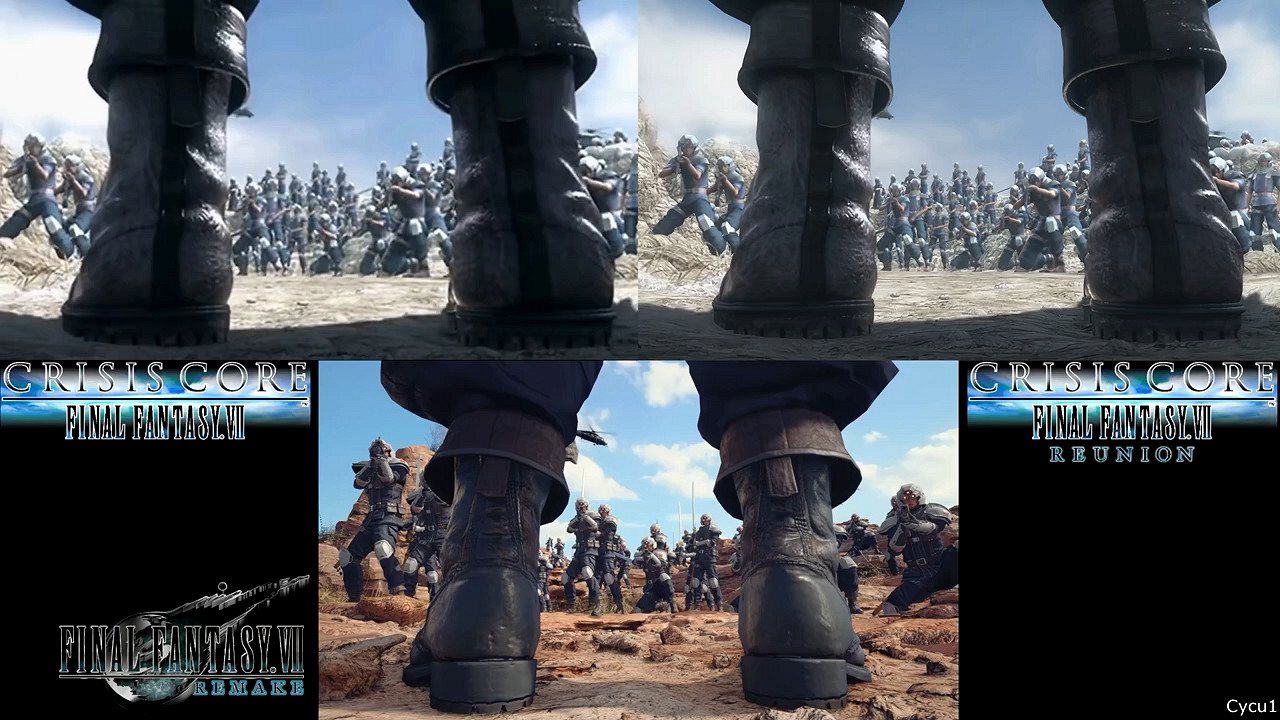 《FF7：核心危機》vs《FF7：重製版》：畫面對比！