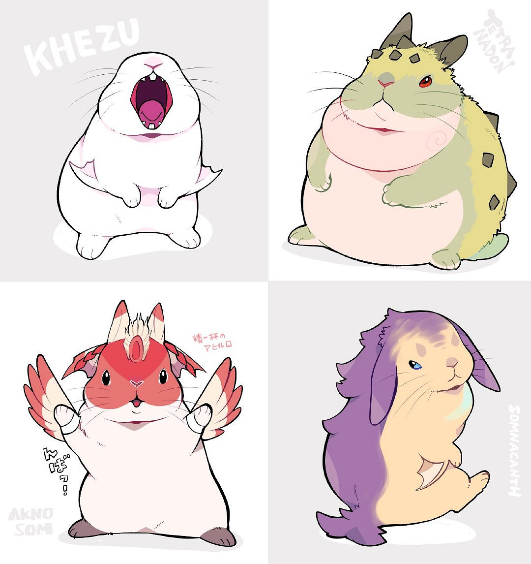 兔兔這麽可愛怎忍心狩獵？《魔物獵人》怪獸萌兔化