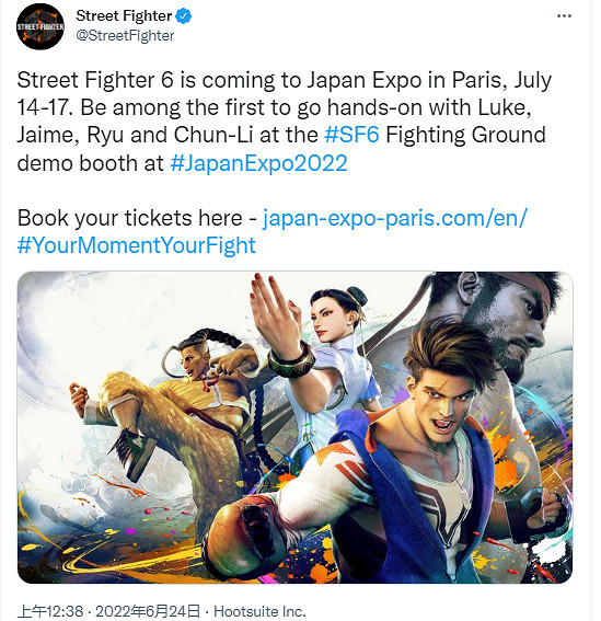 《快打旋風6》將在7月舉行的巴黎日本動漫展覽會上提供試玩 《快打旋風6》將在7月舉行的巴黎日本動漫展覽會上提供試玩