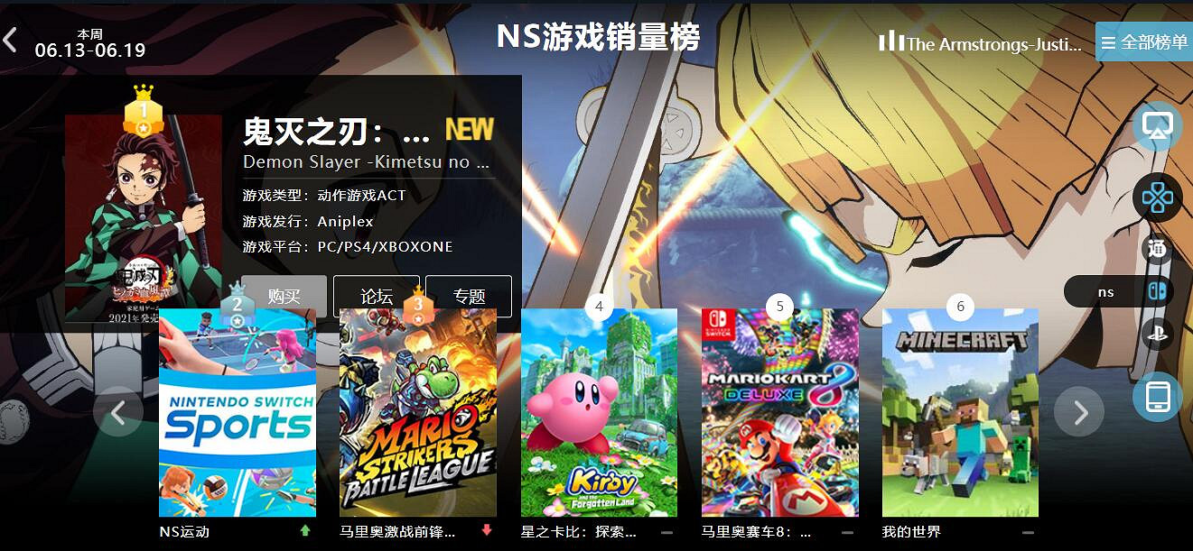 06.13-06.19全球遊戲銷量榜:《FF7RE》王者空降 06.13-06.19全球遊戲銷量榜:《FF7RE》王者空降