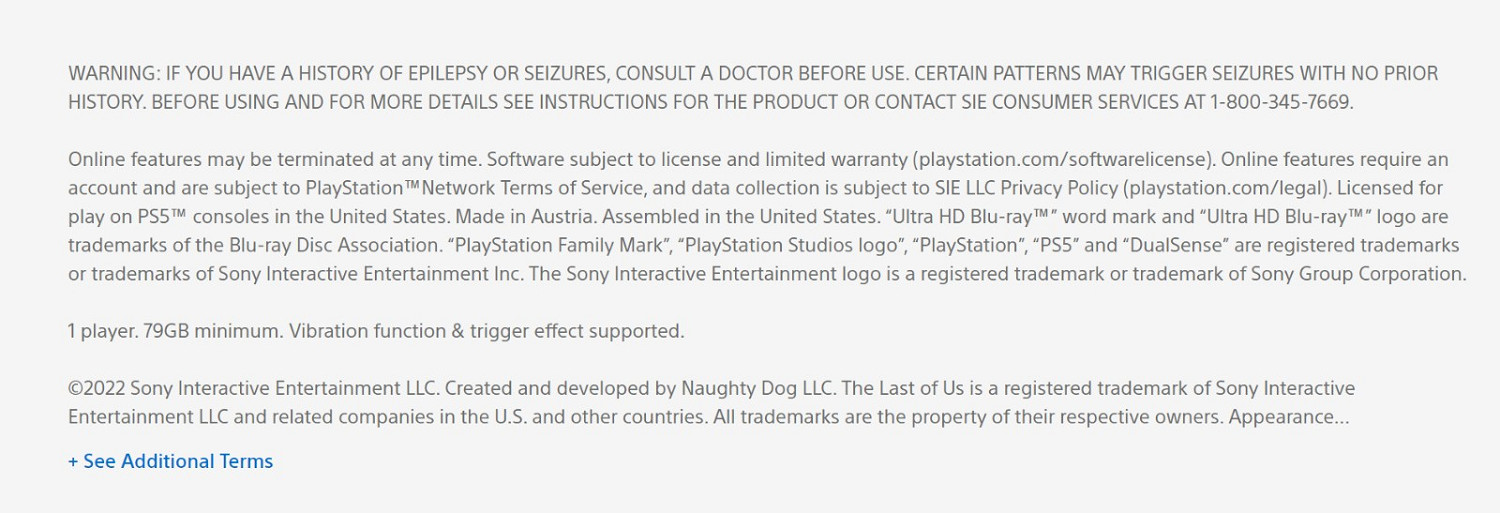 PS商城顯示《美國末日:重製版》支援DualSense手把功能 PS商城顯示《美國末日:重製版》支援DualSense手把功能