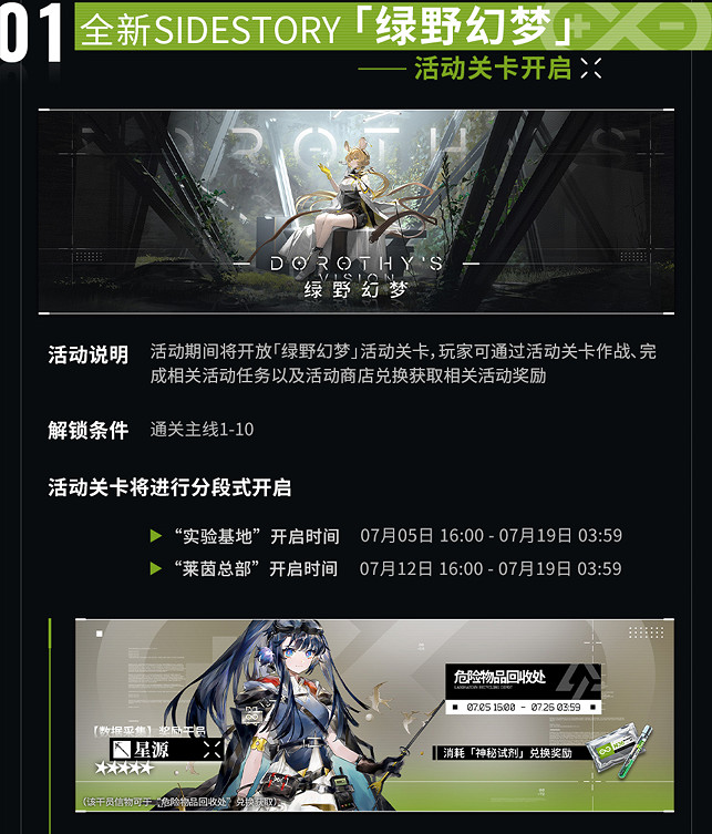 《明日方舟》綠野幻夢即將開啟 綠野幻夢更新前瞻