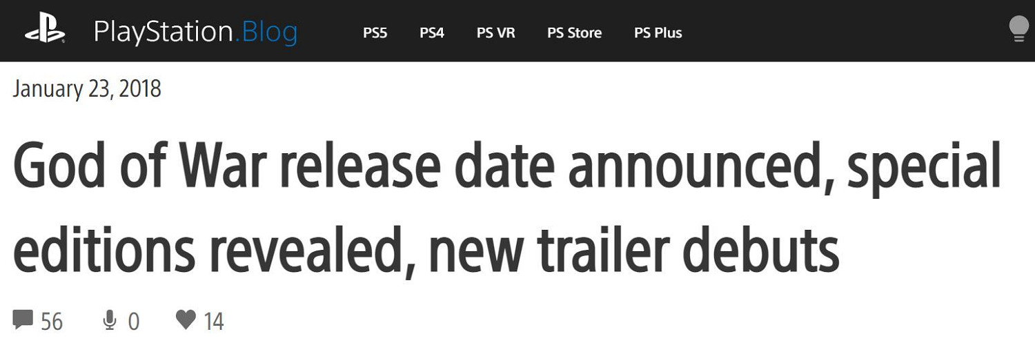 爆料大神堅持表示:《戰神5》發售日期將於近期揭曉! 爆料大神堅持表示:《戰神5》發售日期將於近期揭曉!