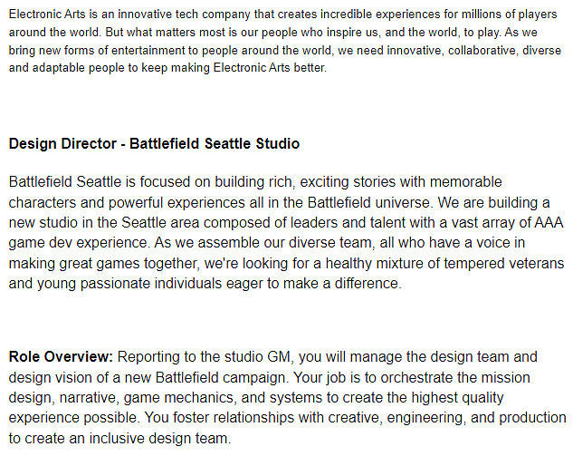 智商重歸高地？EA招聘暗示新作將回歸單人戰役模式
