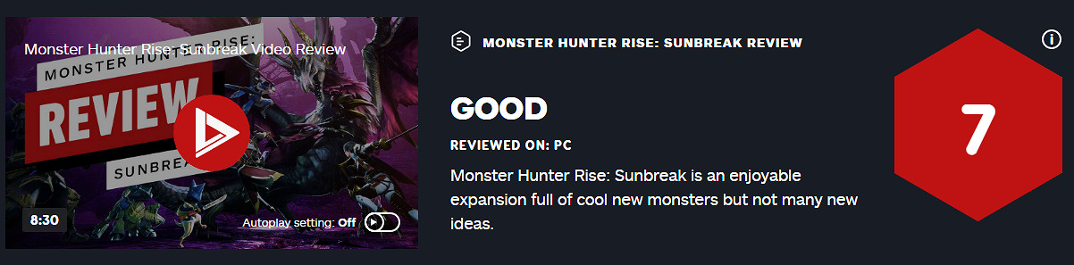 《怪獵崛起：曙光》評分解禁！M站均分86分 IGN7分！