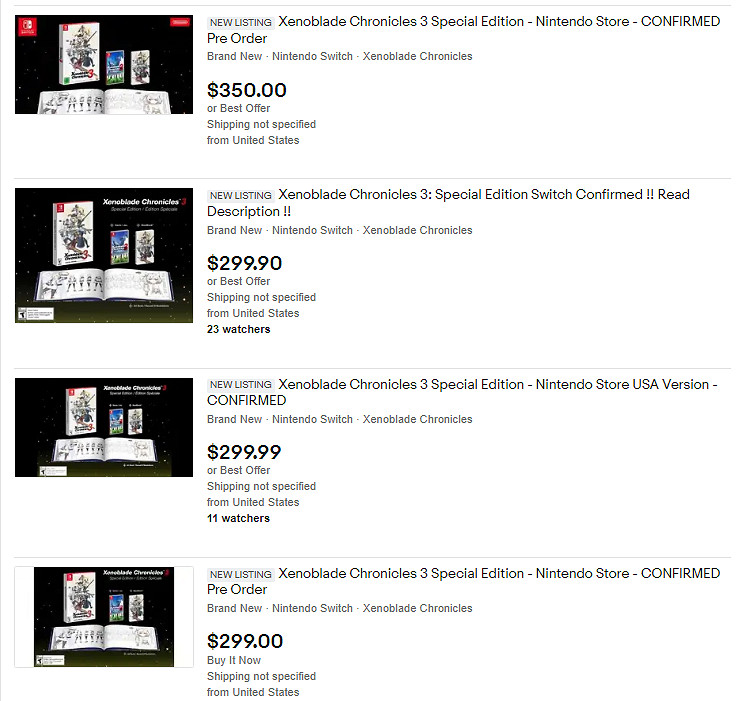 原價三倍還多!《異度之刃3》收藏版價格被炒至300美元 原價三倍還多!《異度之刃3》收藏版價格被炒至300美元