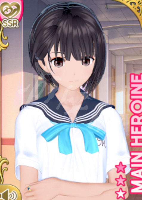 《戀活Sunshine》人物卡白井日菜子分享 藍色反射白井日菜子怎麽捏？