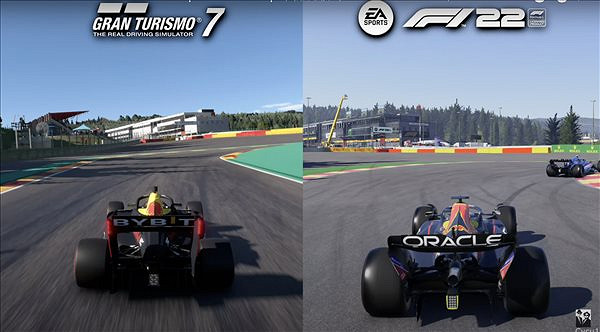 《F1 2022》vs《GT7》畫面對比 互有勝負、差不多！