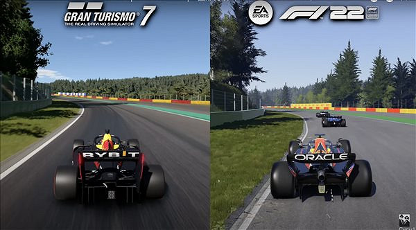 《F1 2022》vs《GT7》畫面對比 互有勝負、差不多！