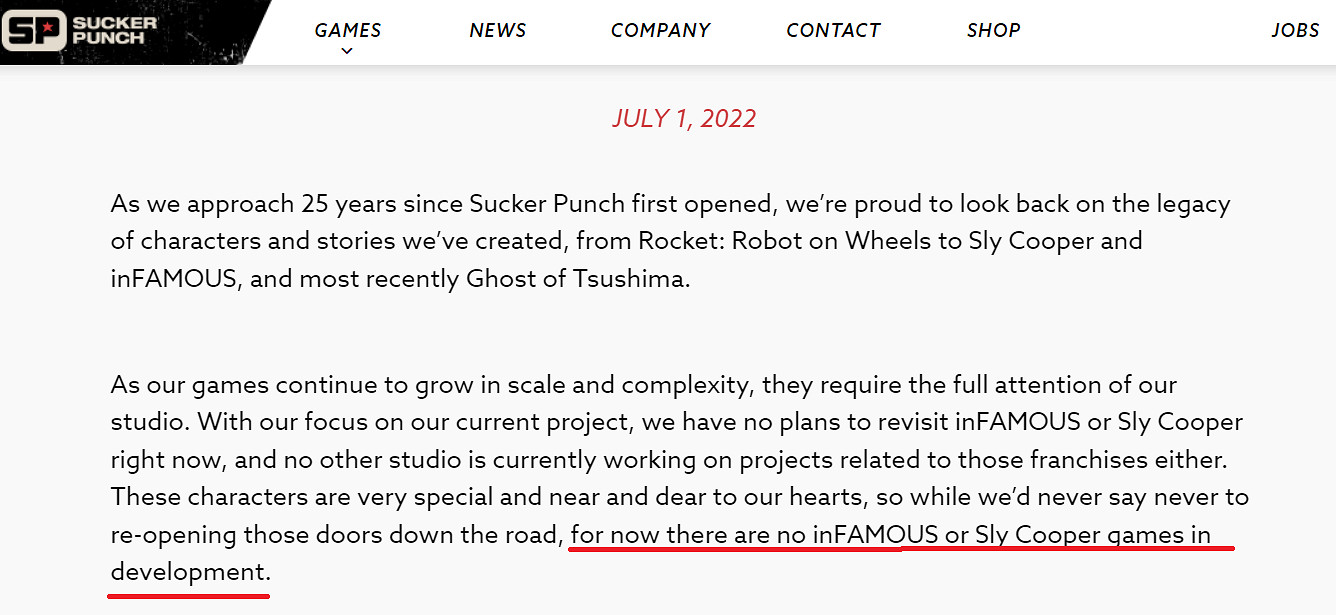 《聲名狼藉》和《狡狐大冒險》目前沒有新作在開發! 《聲名狼藉》和《狡狐大冒險》目前沒有新作在開發!