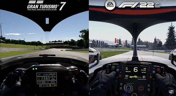 《F1 2022》vs《GT7》畫面對比 互有勝負、差不多！