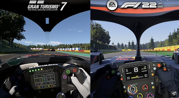 《F1 2022》vs《GT7》畫面對比 互有勝負、差不多！