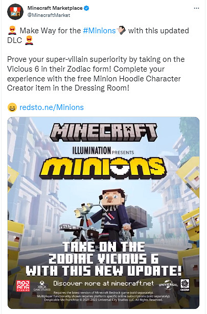 慶祝《小黃人2》上映!《當個創世神麥塊》小黃人DLC更新! 慶祝《小黃人2》上映!《當個創世神麥塊》小黃人DLC更新!