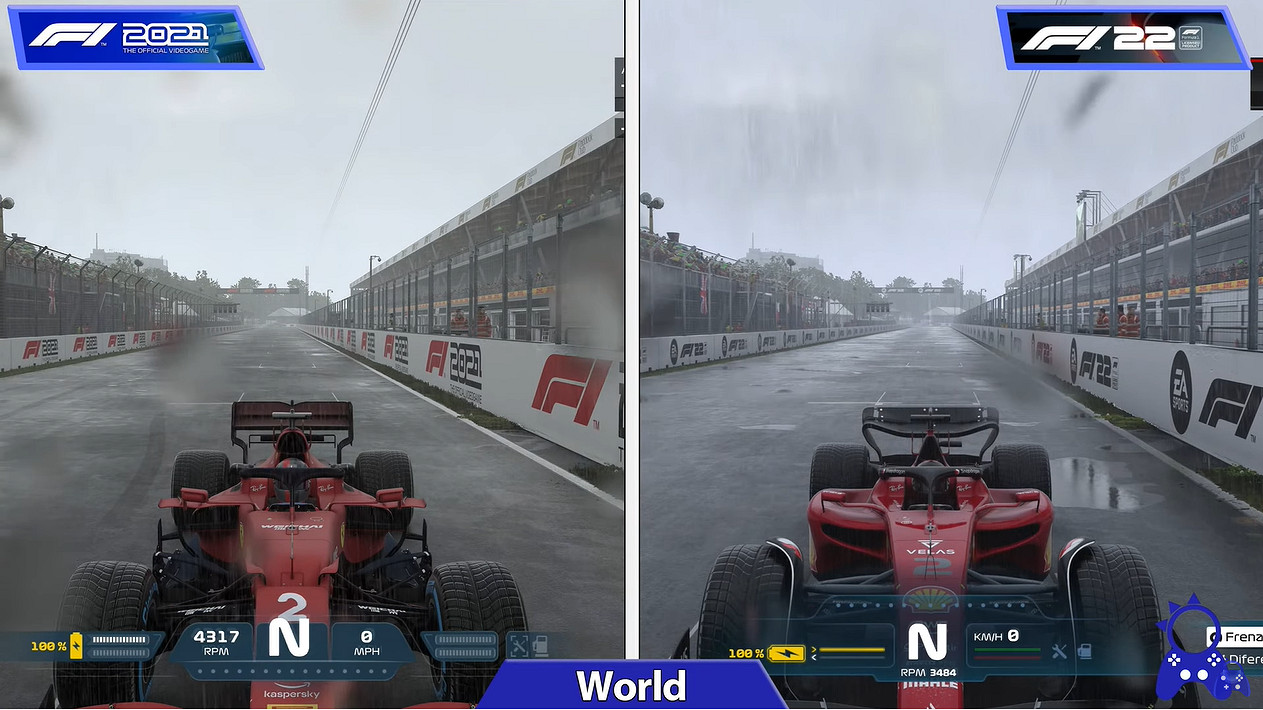 《F1 2021》VS《F1 2022》畫質對比 整體提升不大