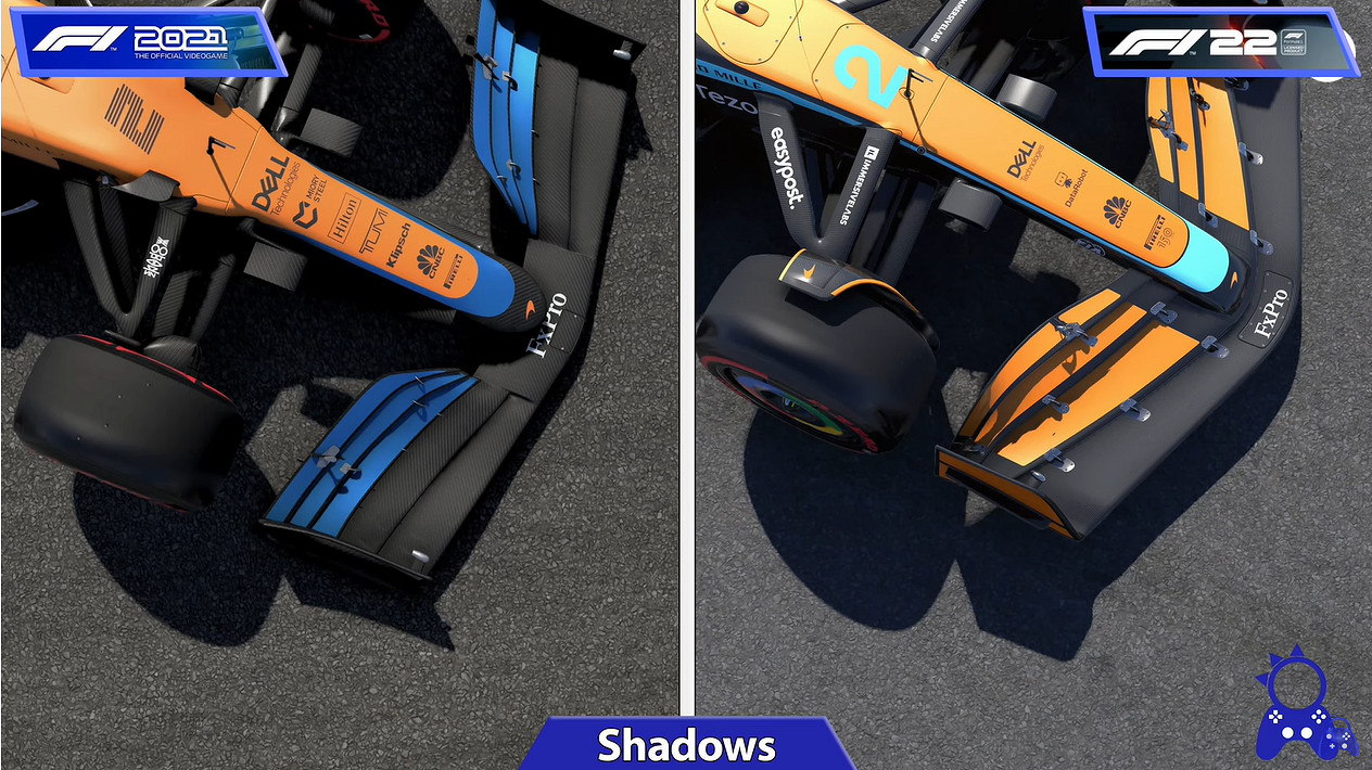 《F1 2021》VS《F1 2022》畫質對比 整體提升不大