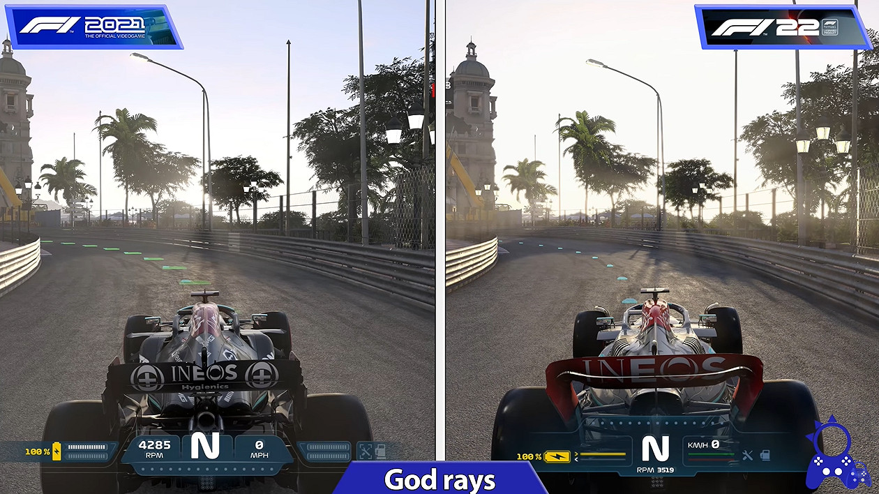 《F1 2021》VS《F1 2022》畫質對比 整體提升不大