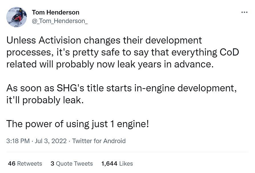 動視COD新遊消息為啥總是泄露?知名爆料人給出答案 動視COD新遊消息為啥總是泄露?知名爆料人給出答案