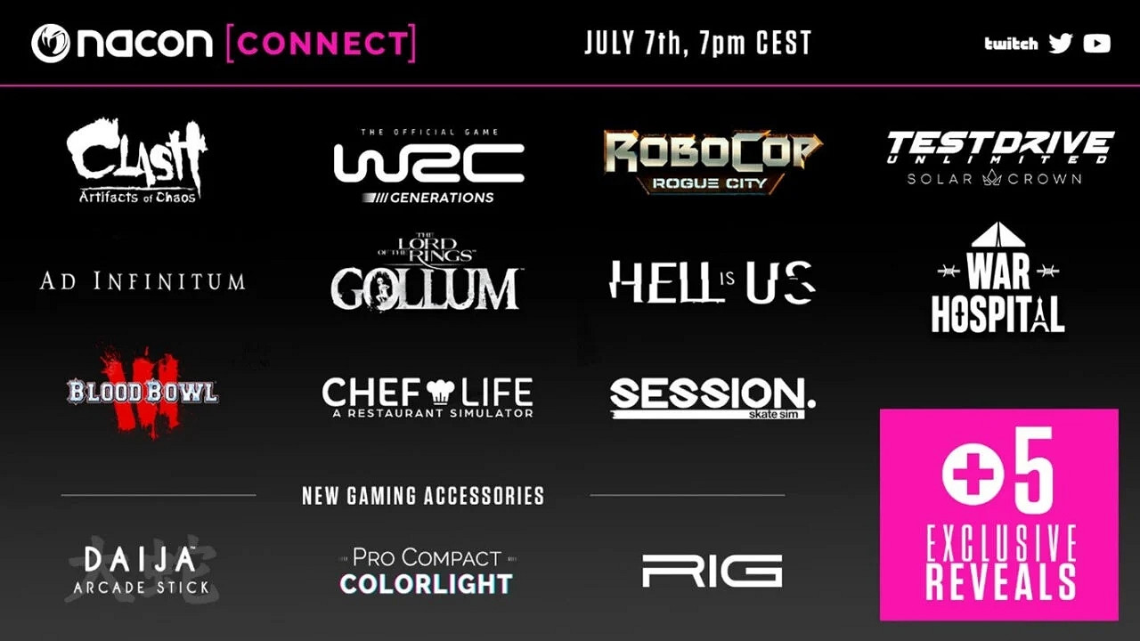 Nacon周五有發布會 《魔戒咕嚕》《無限試駕》新消息