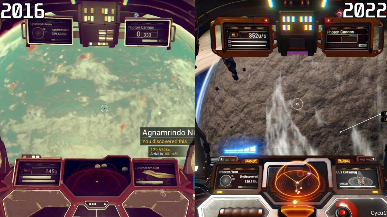 良心！《無人深空》2016年版與2022年版畫面對比影片