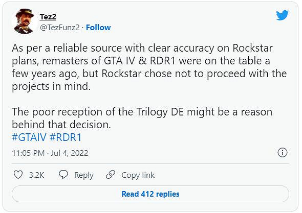 傳R星《荒野大鏢客》/《GTA4》復刻版已取消開發 傳R星《荒野大鏢客》/《GTA4》復刻版已取消開發