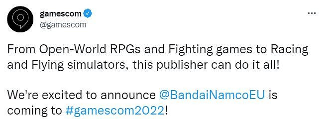 萬代南夢宮確定參加2022科隆遊戲展 萬代南夢宮確定參加2022科隆遊戲展