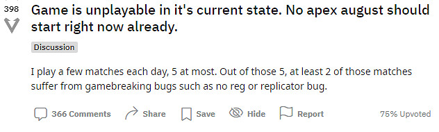 負面輿論纏身！EA排面《Apex》因bug過多遭粉絲抵制