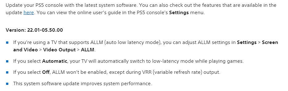 PS5主機推送新韌體更新 優化自動低延遲模式設定 PS5主機推送新韌體更新 優化自動低延遲模式設定