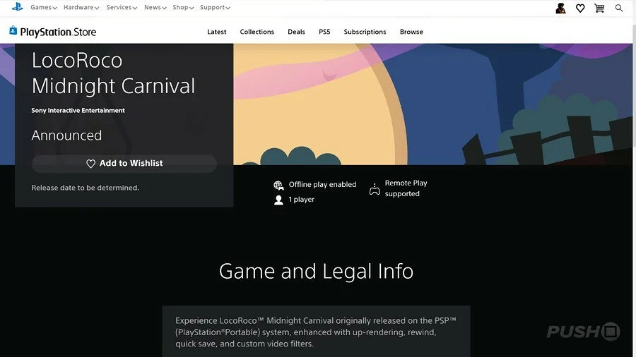 PSP卡通遊戲《樂克樂克：午夜嘉年華》將登陸PS4/5