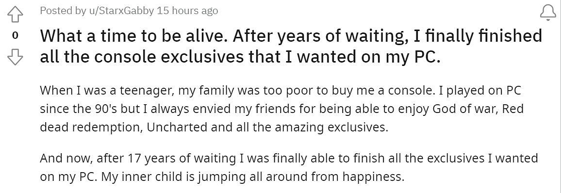 好幸福!網友感慨以前玩不到的獨占大作現在都上PC了 好幸福!網友感慨以前玩不到的獨占大作現在都上PC了