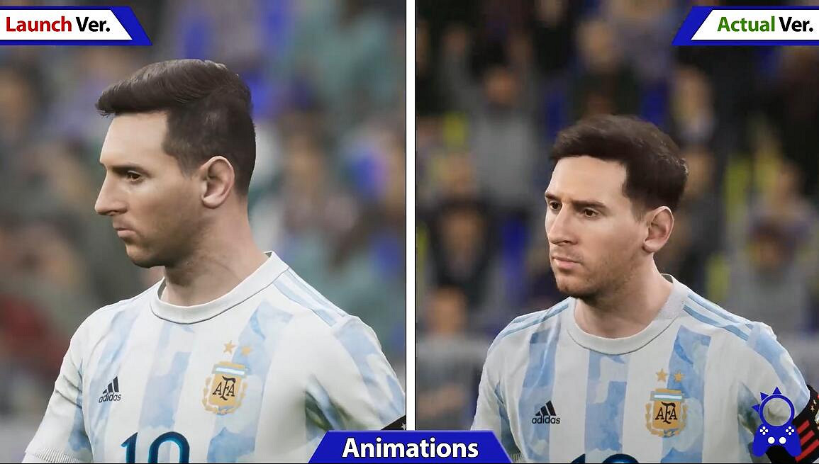 KONAMI好像在努力《實況2022》發售近一年後畫面對比 KONAMI好像在努力《實況2022》發售近一年後畫面對比