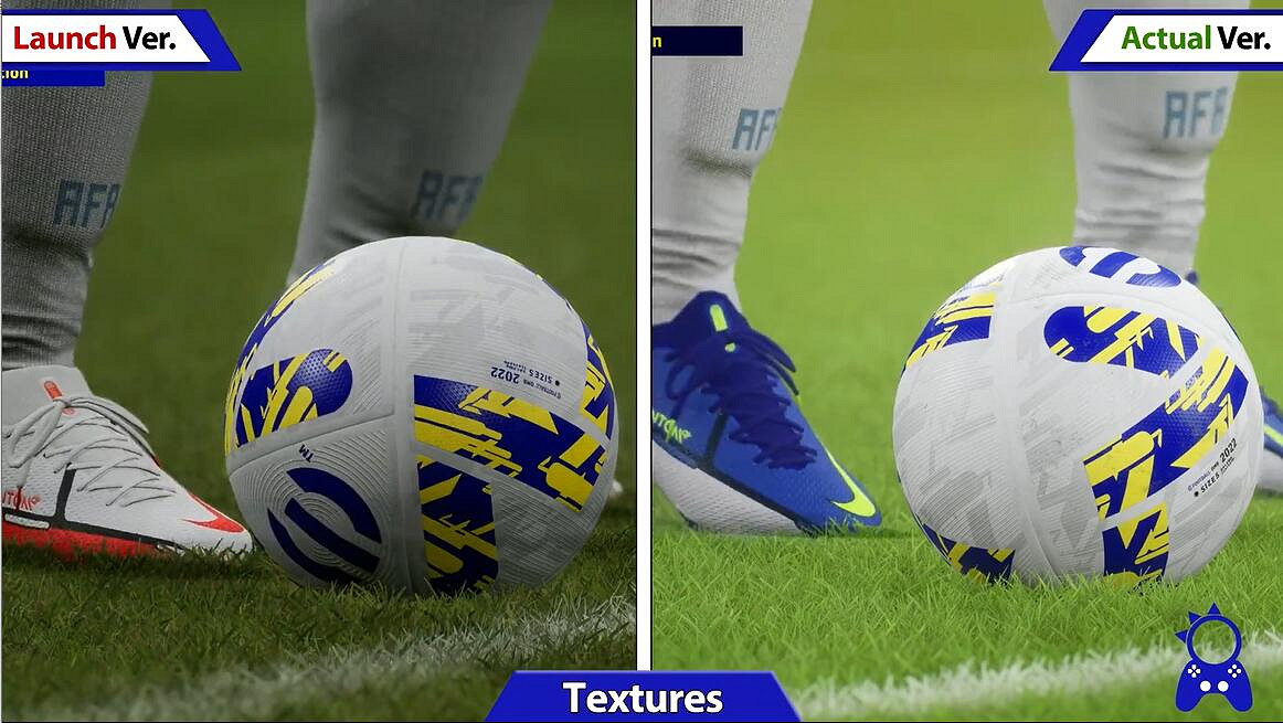 KONAMI好像在努力《實況2022》發售近一年後畫面對比 KONAMI好像在努力《實況2022》發售近一年後畫面對比