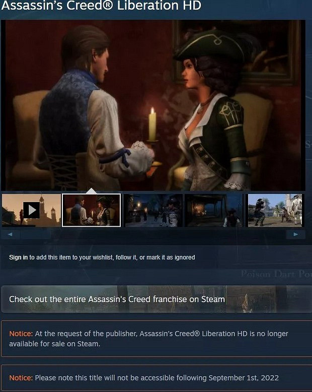 《刺客3解放HD》Steam版9月下架 之後仍可繼續遊玩 《刺客3解放HD》Steam版9月下架 之後仍可繼續遊玩