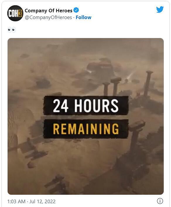 神秘沙漠場景？《英雄連3》官宣明日公布“大消息”