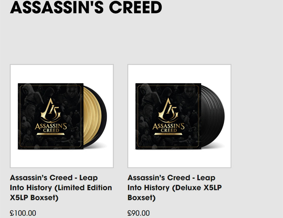 《刺客教條》限量黑膠唱片套裝：收錄12款正傳70首曲目