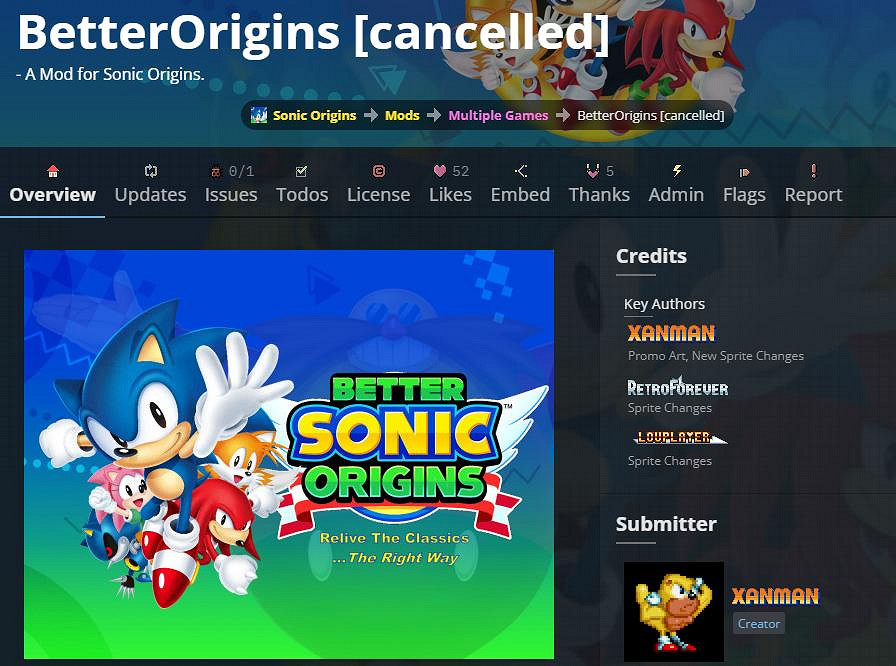 Mod作者棄坑《音速小子：起源》並直言稱：“這就是狗屎”