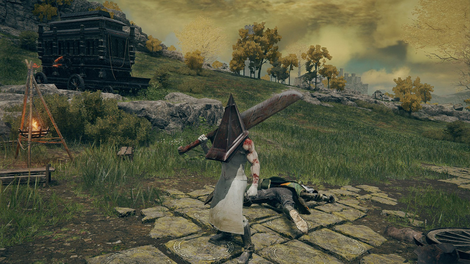 《艾爾登法環》角色替換MOD 沉默之丘三角頭現身