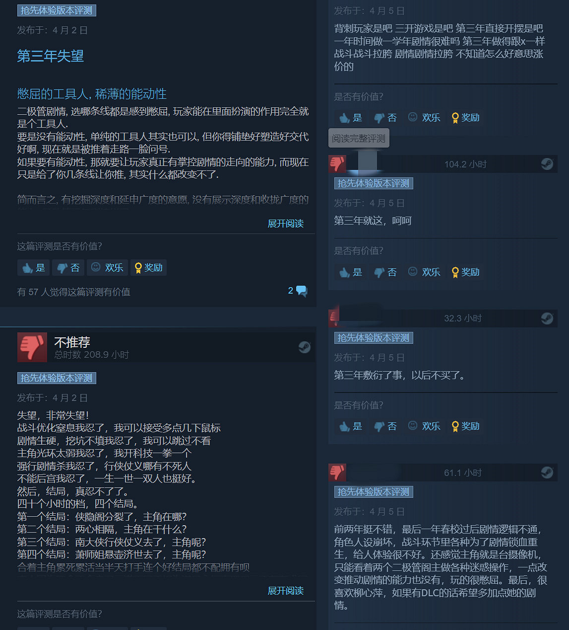 《俠之道》第三年更新翻車 Steam出現大量差評、官方做出回應